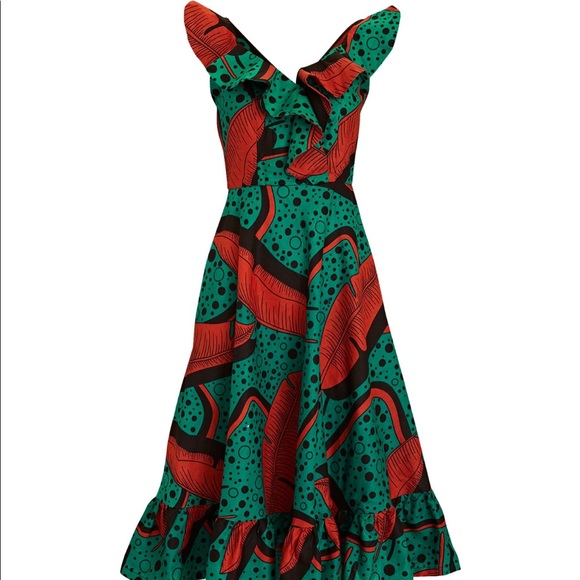 SIKA MIA RUFFLED PRINTED COTTON MIDI DRESS - Picture 2 of 7
